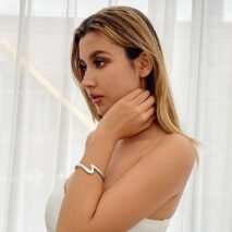 Minimalist Chic Lightning Pattern Bangle Bracelet - ArtGalleryZen
