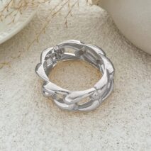 Minimalist Chunky Curb Chain Shape Bangle Bracelet - ArtGalleryZen