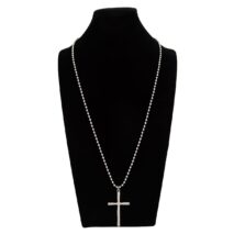 Minimalist Cross Pendant Long Ball Chain Necklace - ArtGalleryZen