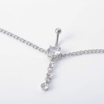 Minimalist Crystal Navel Piercing Belly Chain - ArtGalleryZen
