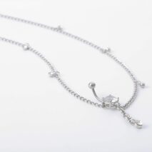 Minimalist Crystal Navel Piercing Belly Chain - ArtGalleryZen