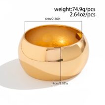 Minimalist Cut Surface Wide Cuff Bangle Bracelet - ArtGalleryZen