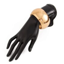 Minimalist Cut Surface Wide Cuff Bangle Bracelet - ArtGalleryZen