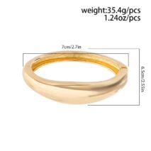 Minimalist Geometric Glossy Bangle Bracelet - ArtGalleryZen