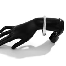Minimalist Geometric Glossy Bangle Bracelet - ArtGalleryZen