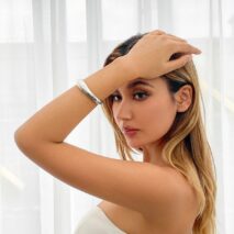 Minimalist Geometric Glossy Bangle Bracelet - ArtGalleryZen