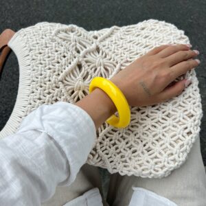 Minimalist Glossy Resin Bangle Bracelet - ArtGalleryZen