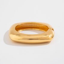 Minimalist Gold Plated Square Bangle Bracelet - ArtGalleryZen