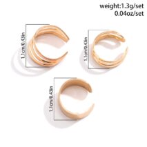 Minimalist Gold Silver Plated Ear Cuff Earrings Set - ArtGalleryZen