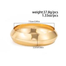 Minimalist Gold Silver Plated Glossy Arm Cuff - ArtGalleryZen