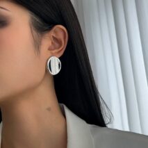 Minimalist Gold Silver Plated Glossy Mirror Earrings - ArtGalleryZen