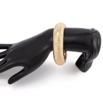 Minimalist Gold Silver Plated Textured Bangle Bracelet - ArtGalleryZen