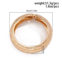 Minimalist Gold Silver Plated Textured Bangle Bracelet - ArtGalleryZen