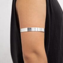 Minimalist Hammered Upper Arm Cuff - ArtGalleryZen