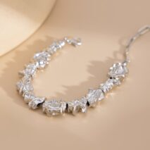 Minimalist Irregular Gold Silver Tone Lava Necklace Bracelet - ArtGalleryZen