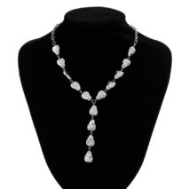 Minimalist Irregular Waterdrop Charm Y Necklace - ArtGalleryZen