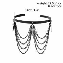 Minimalist Layered CZ Inlaid Cross Chain Tassel Arm Cuff - ArtGalleryZen