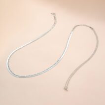 Minimalist Layered  Herringbone Saturn Belly Chain Set - ArtGalleryZen