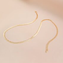 Minimalist Layered  Herringbone Saturn Belly Chain Set - ArtGalleryZen
