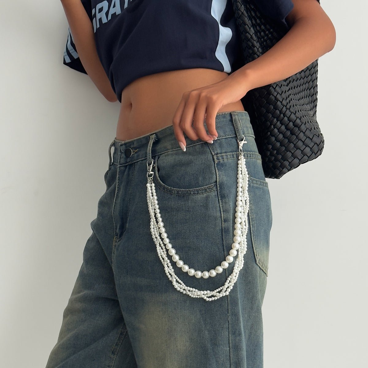 Minimalist Layering Pearl Trouser Chain - ArtGalleryZen