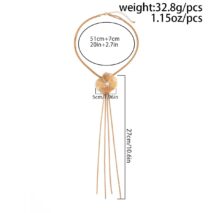 Minimalist Pearl Flower Charm Long Tassel Chain Y Necklace - ArtGalleryZen