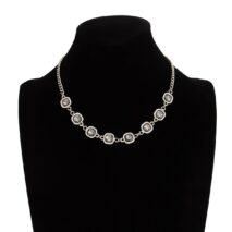 Minimalist Square Rhinestone Choker Necklace Bracelet - ArtGalleryZen