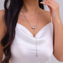 Minimalist Waterdrop Pendant Long Chain Y Necklace - ArtGalleryZen