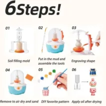Mini Pottery Studio Toys Creative Handmade DIY Toys - ArtGalleryZen