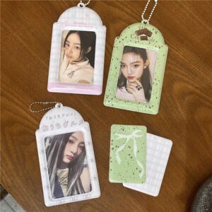Mint Chocolate Star Kpop Keychain Photocard Holder - ArtGalleryZen