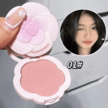 Monochrome Flower Shimmer Powder Blusher - ArtGalleryZen