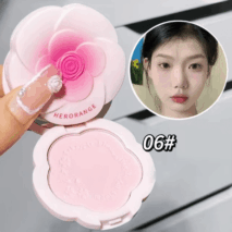 Monochrome Flower Shimmer Powder Blusher - ArtGalleryZen