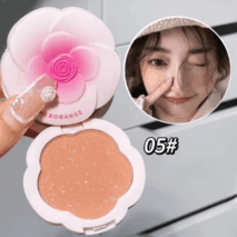 Monochrome Flower Shimmer Powder Blusher - ArtGalleryZen