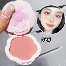 Monochrome Flower Shimmer Powder Blusher - ArtGalleryZen