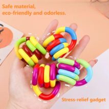 Multicolor Quiet Twisty Fidget Toy - Sensory Stress Relief Puzzle - ArtGalleryZen