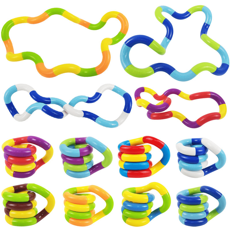 Multicolor Quiet Twisty Fidget Toy - Sensory Stress Relief Puzzle - ArtGalleryZen