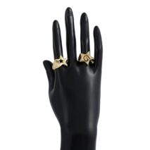 Newly 2Pcs Hollow Star Spiral Open Ring Set - ArtGalleryZen