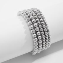 Newly 5pcs Gold Silver Plated Ball Chain Bracelet Set - ArtGalleryZen