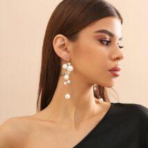 Newly Dangling Tassel Pearl Earrings - ArtGalleryZen