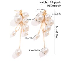Newly Dangling Tassel Pearl Earrings - ArtGalleryZen