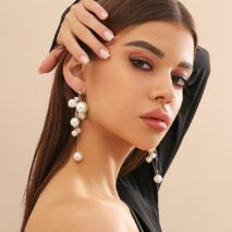 Newly Dangling Tassel Pearl Earrings - ArtGalleryZen