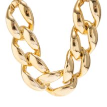 Newly Gold Silver Plated Chunky Curb Chain Choker Necklace - ArtGalleryZen