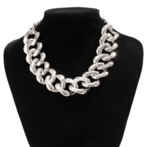 Newly Gold Silver Plated Curb Chain Choker Necklace - ArtGalleryZen