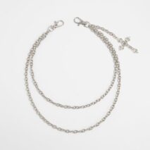 Newly Layered Relief Cross Pendant Trouser Chain - ArtGalleryZen