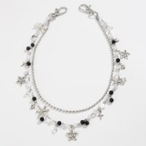 Newly Layered Star Bowknot Charm Glass Bead Trouser Chain - ArtGalleryZen