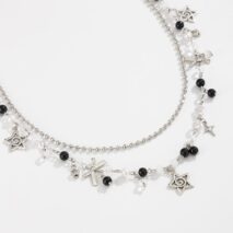 Newly Layered Star Bowknot Charm Glass Bead Trouser Chain - ArtGalleryZen