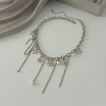 Newly Star Pearl Pendat Cable Chain Tassel Necklace - ArtGalleryZen
