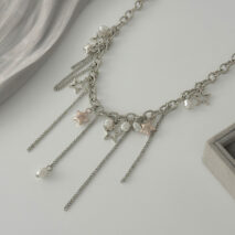 Newly Star Pearl Pendat Cable Chain Tassel Necklace - ArtGalleryZen