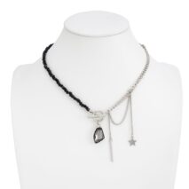 Newly Toggle Clasp Rhinestone Pendant Crystal Chain Tassel Necklace - ArtGalleryZen