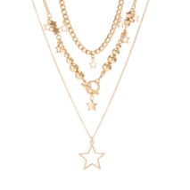 Noble Layered Tassel Starry Pendant Necklace Set - ArtGalleryZen
