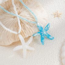Ocean Style 2pcs Starfish Pendant Seed Bead Necklace Set - ArtGalleryZen